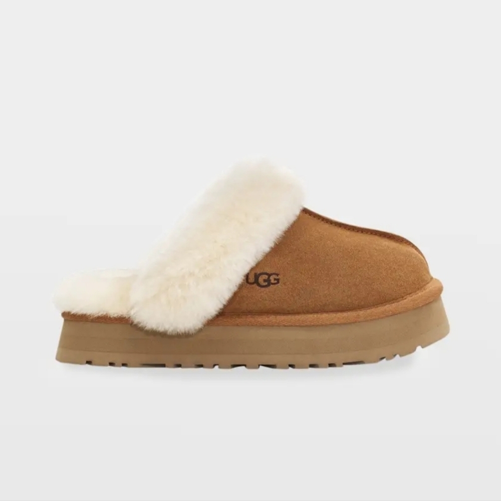 UGG Women's Brown and Cream Slippers